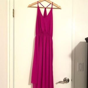 Hot Pink Midi Dress